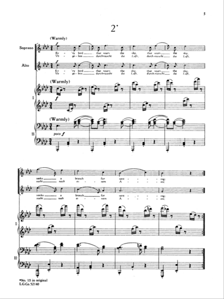 Five Waltzes (from Liebeslieder Walzer) 4-Part scores gallery preview page 3