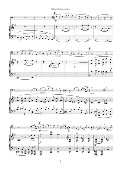 Elgar - Concerto in E minor Op.85  for cello and piano