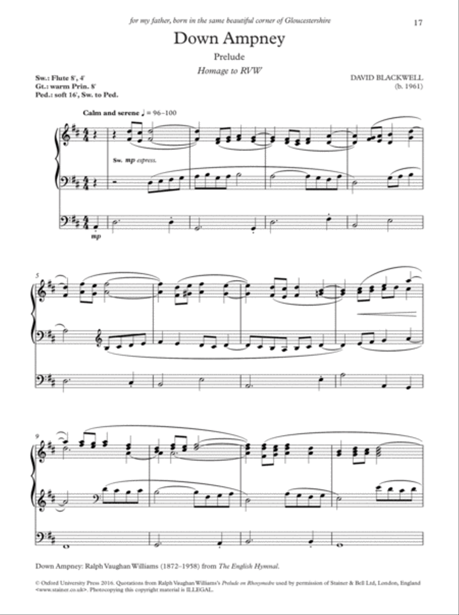 Oxford Hymn Settings for Organists: Pentecost and Trinity Organ Solo scores gallery preview page 2