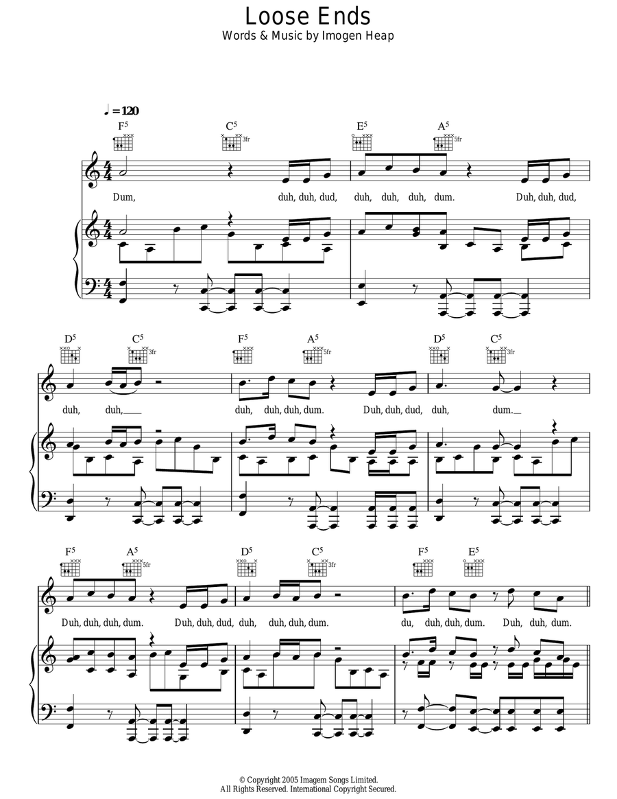 Loose Ends Acoustic Guitar scores gallery preview page 1