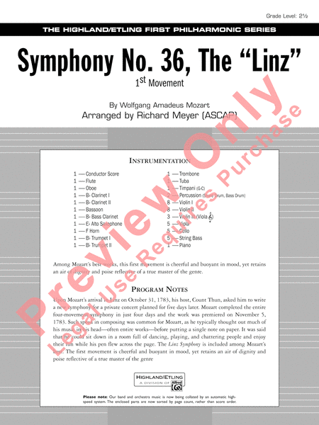 Symphony No. 36, The Linz
