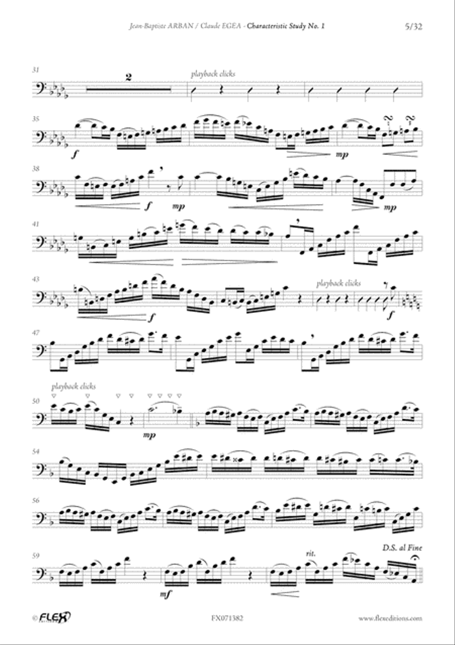 14 Characteristic Studies Trombone scores gallery preview page 5