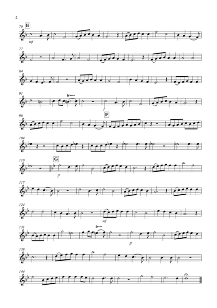 Hail The Conquering Hero Brass Quartet scores gallery preview page 4