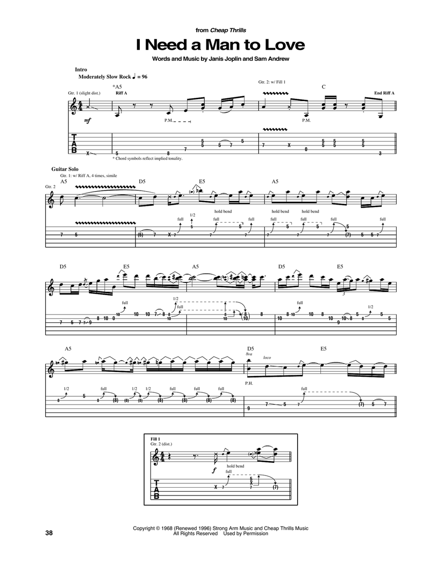 I Need A Man To Love Acoustic Guitar scores gallery preview page 1