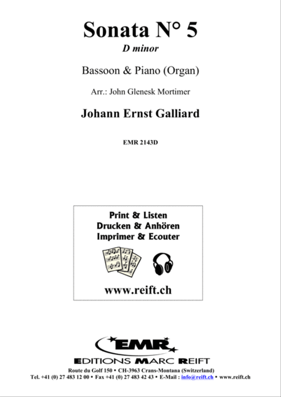 Sonata No. 5 in D minor Bassoon Solo scores gallery preview page 2