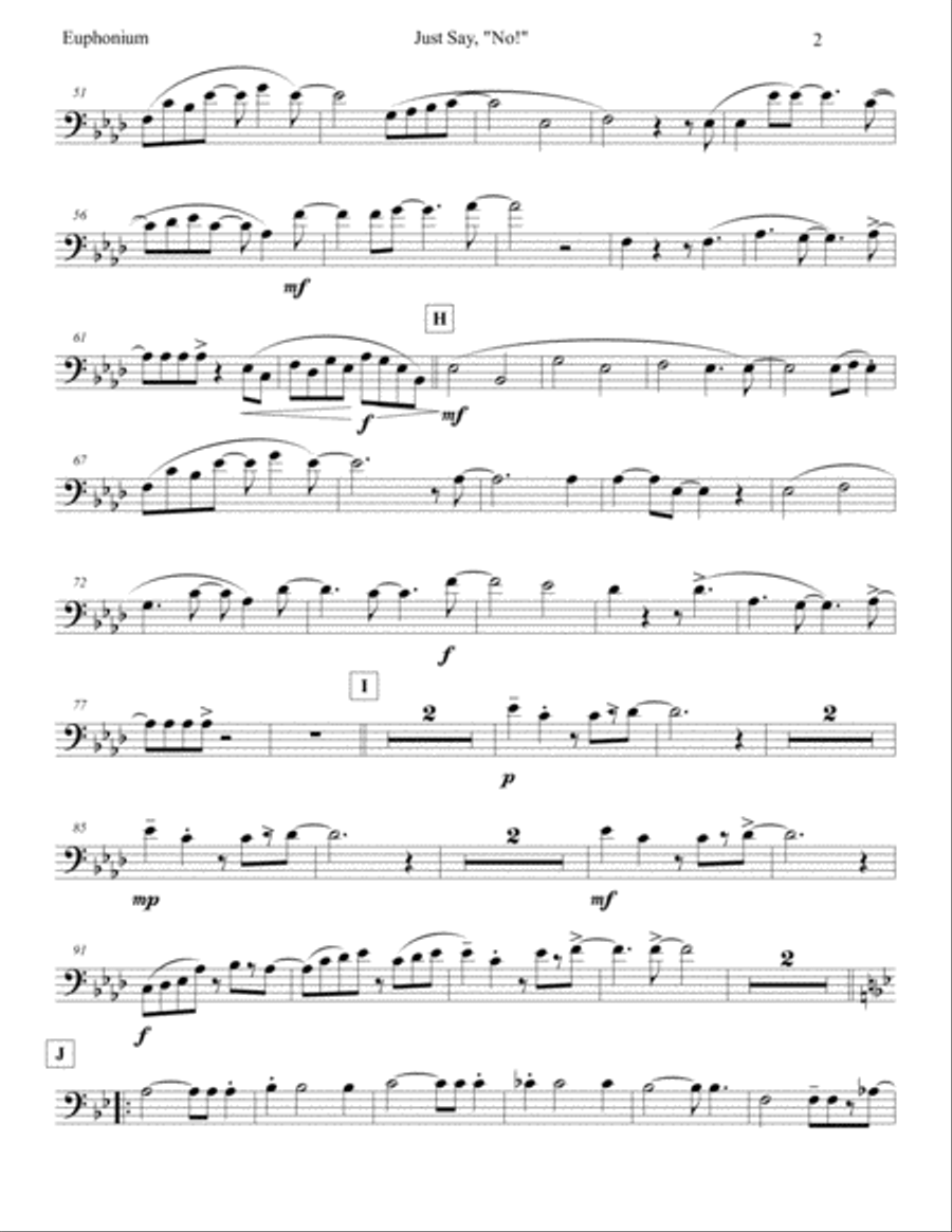 Just Say No March Concert Band scores gallery preview page 3