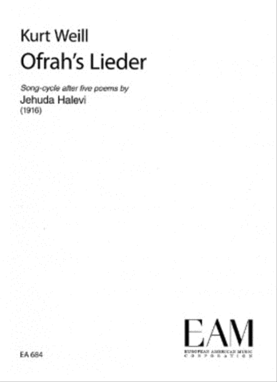 Ofrah's Lieder Voice scores gallery preview page 1