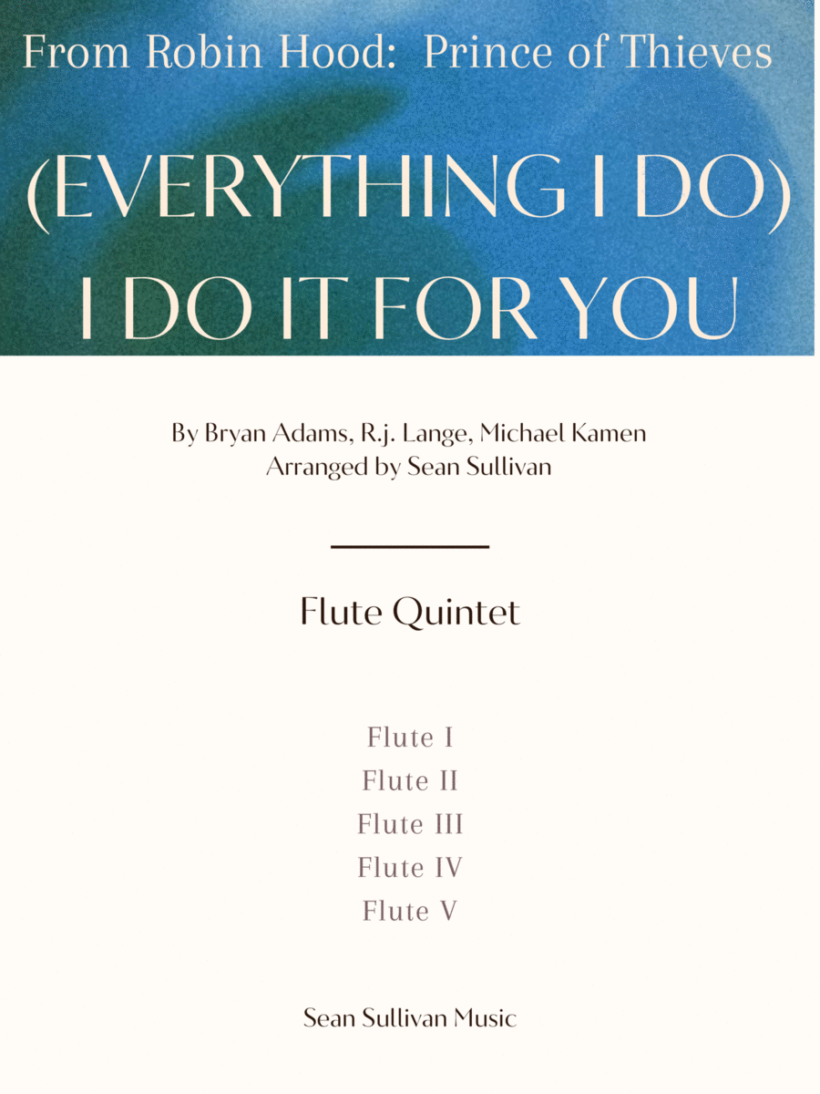 (everything I Do) I Do It For You Woodwind Ensemble scores gallery preview page 1