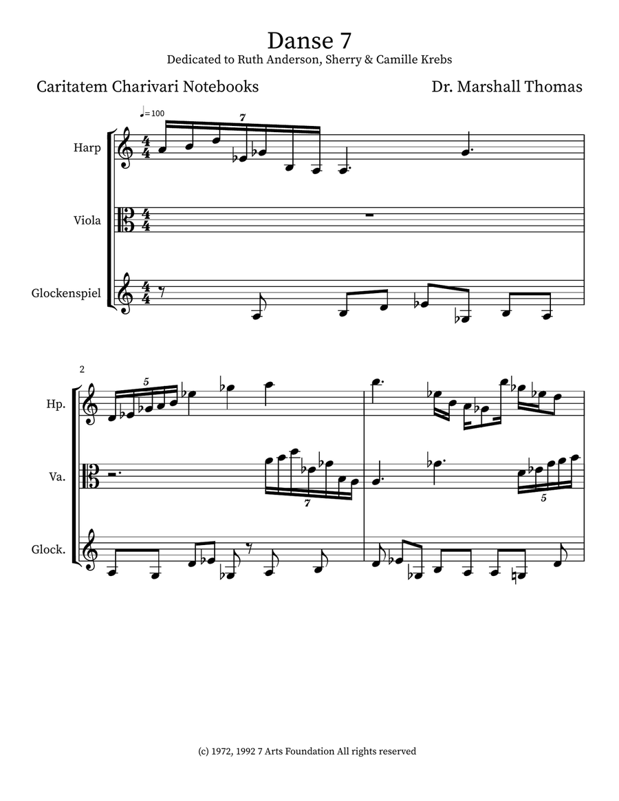 Danse 7 Small Ensemble scores gallery preview page 1