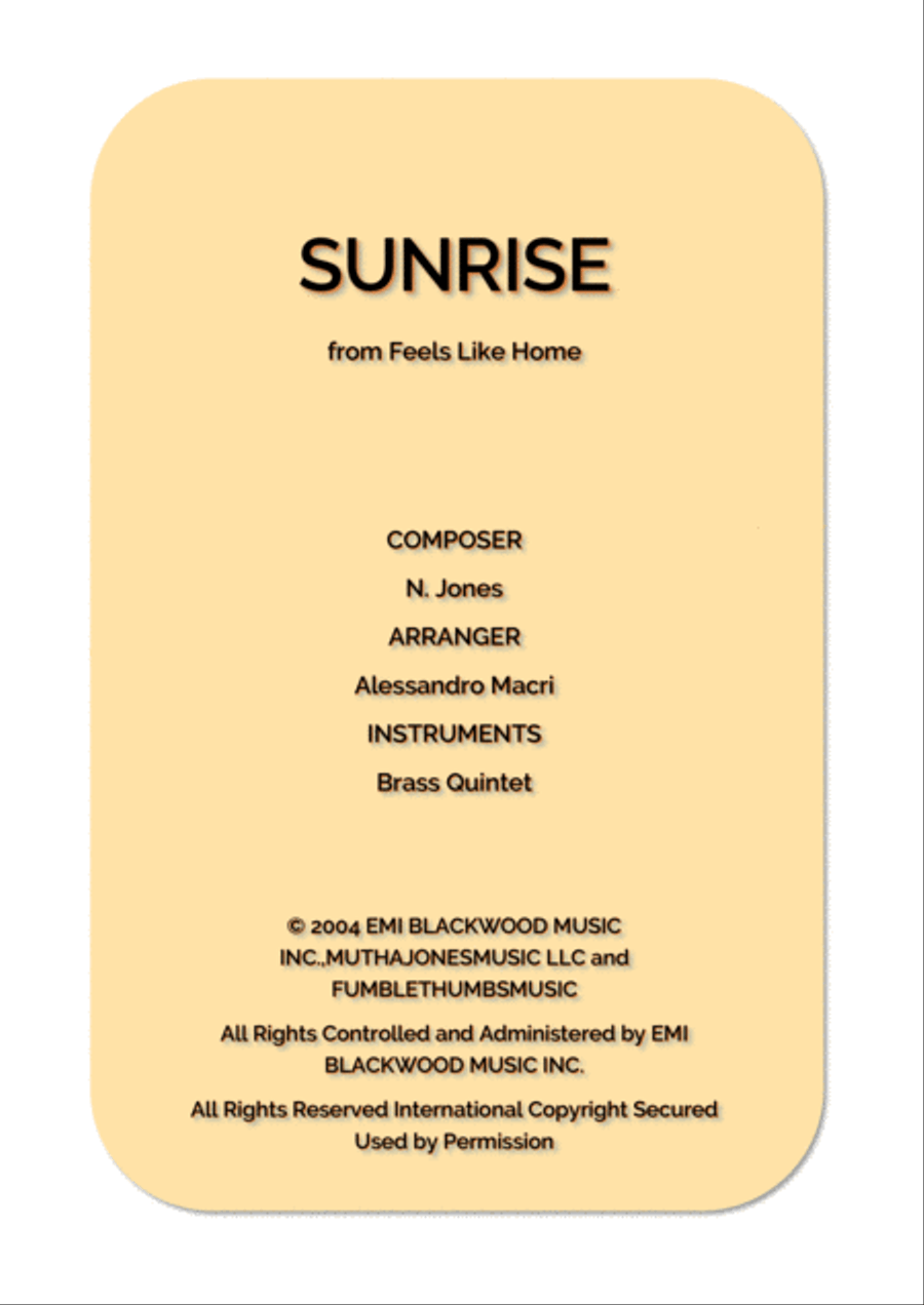 Sunrise Brass Ensemble scores gallery preview page 1