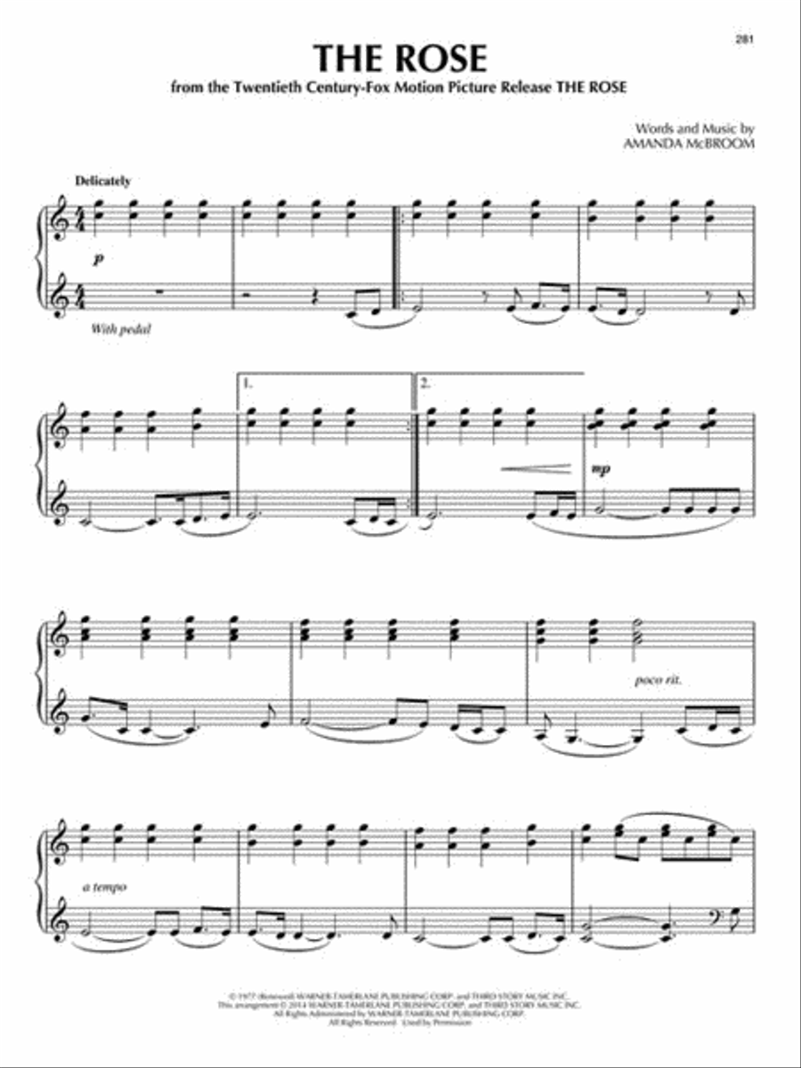 100 Movie Songs for Piano Solo Piano Solo scores gallery preview page 4