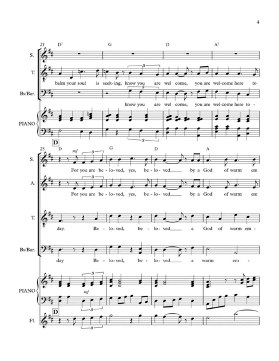 YOU ARE WELCOME YOU ARE WELCOME 4-Part scores gallery preview page 4