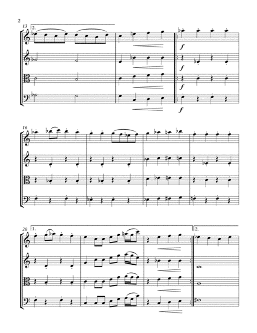 If I Were A Rich Man String Quartet scores gallery preview page 3