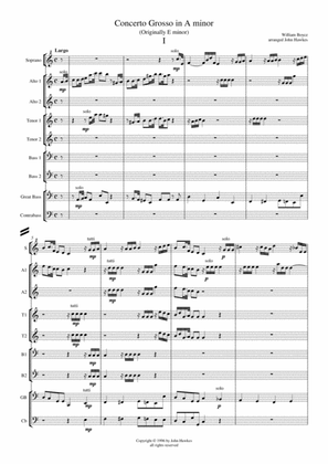 Boyce Concerto Grosso in A minor