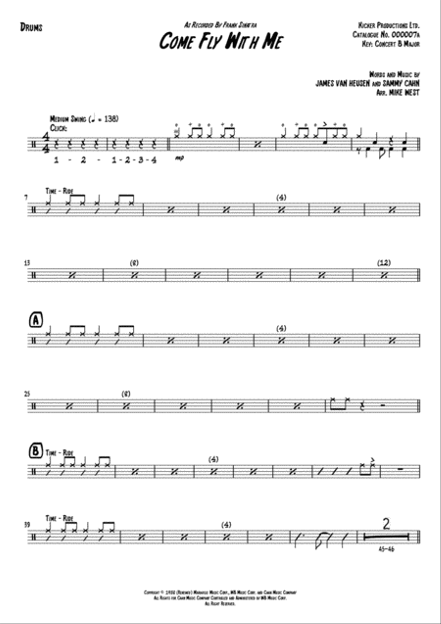 Come Waltz With Me Drum Set scores gallery preview page 2