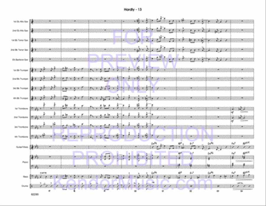 Hardly Jazz Ensemble scores gallery preview page 14