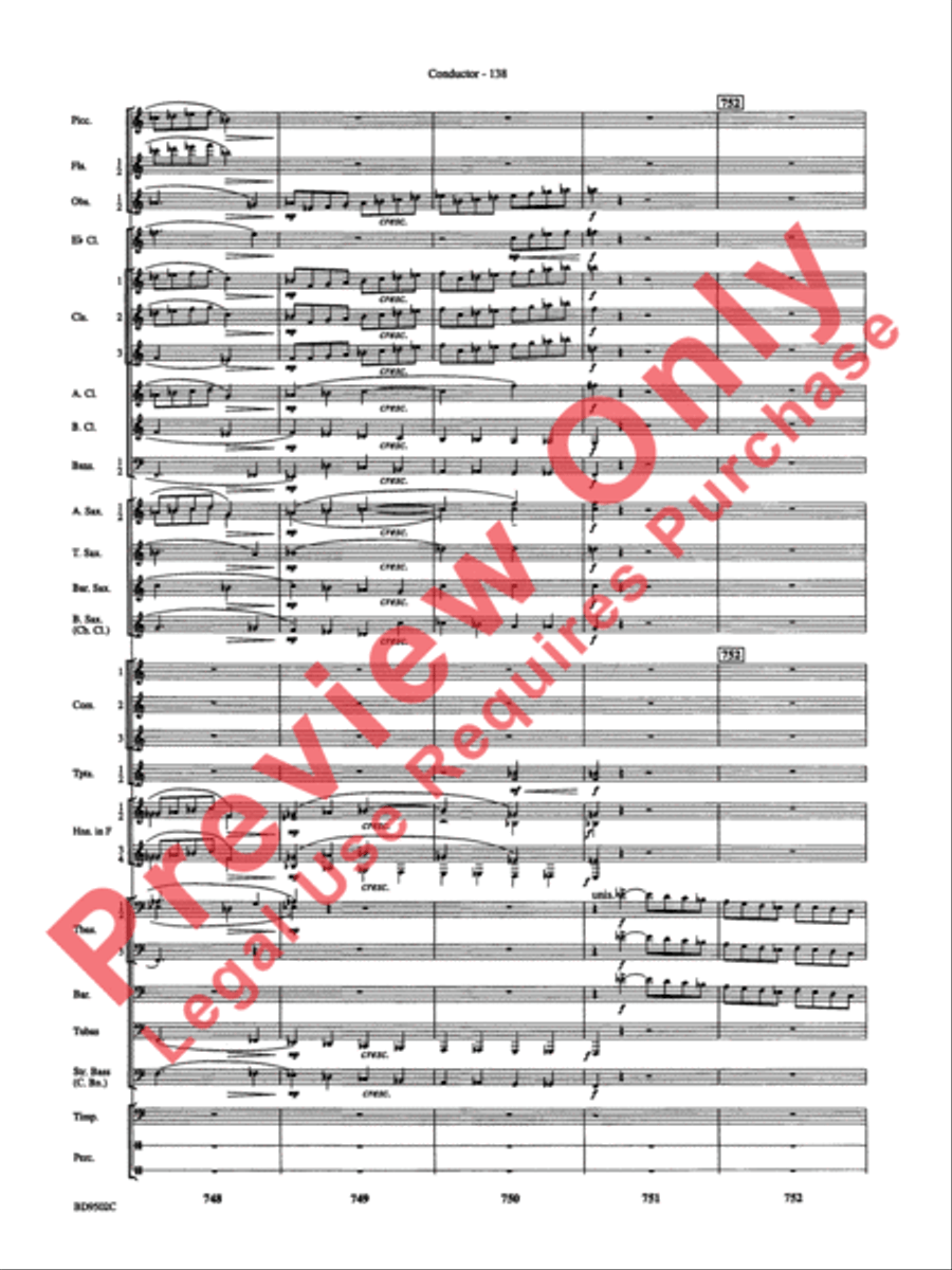 Symphony No. 3 for Band Concert Band scores gallery preview page 141