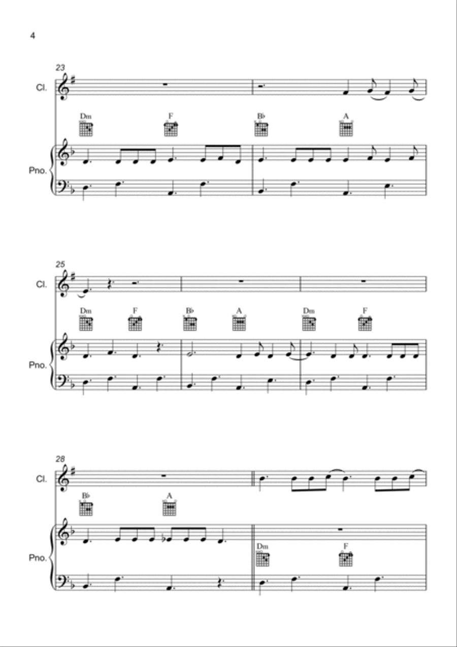Dolls B-Flat Clarinet scores gallery preview page 4