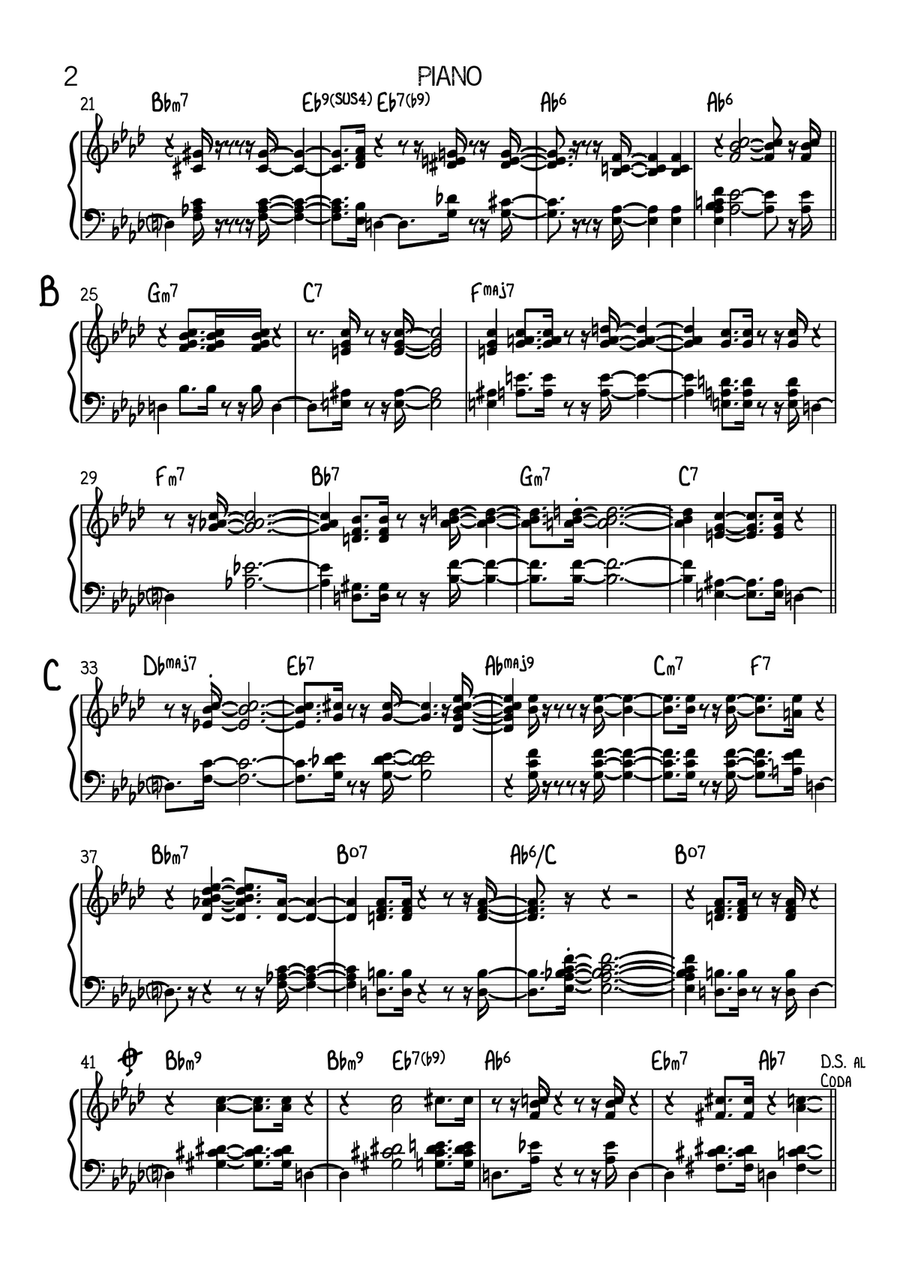 Almost Like Being In Love Sheet music for Piano (Solo) Easy