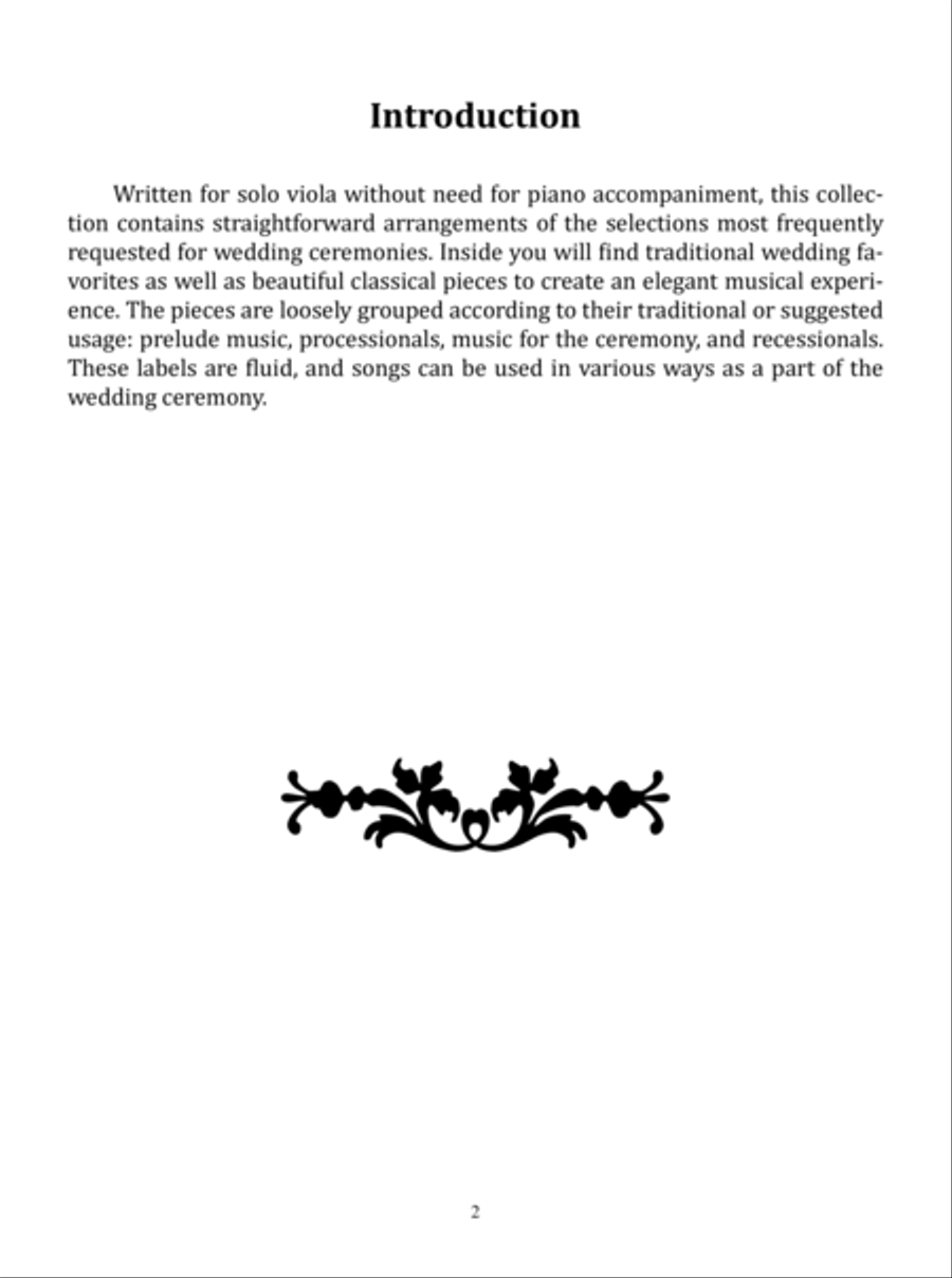 Wedding Music for Solo Viola Viola Solo scores gallery preview page 3