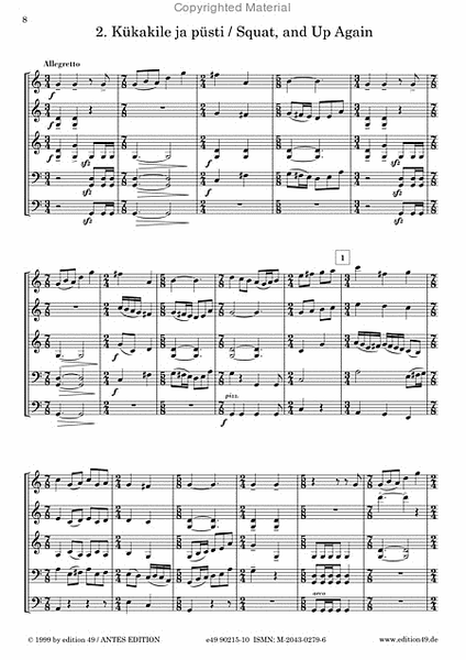 Dance-Steps fur Kammerorchester, op. 44a