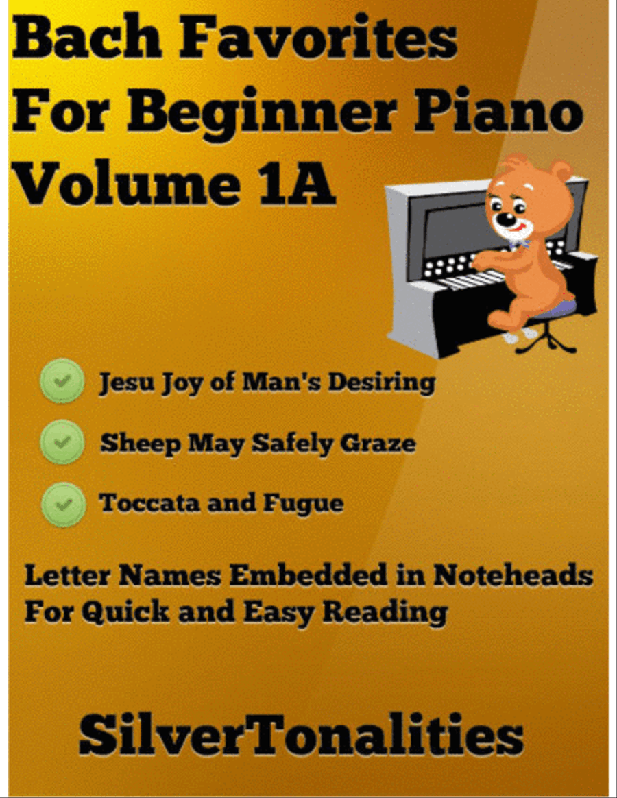 Bach Favorites for Beginner Piano Volume 1 A Sheet Music Easy Piano scores gallery preview page 1