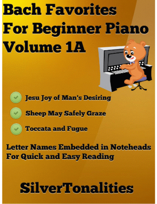 Book cover for Bach Favorites for Beginner Piano Volume 1 A Sheet Music