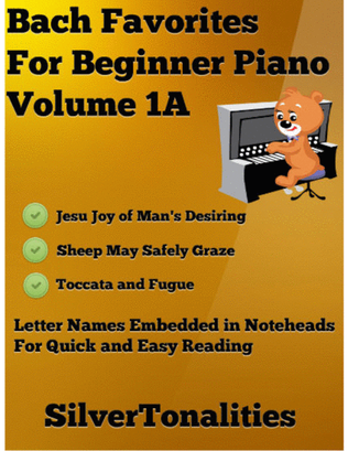 Bach Favorites for Beginner Piano Volume 1 A Sheet Music