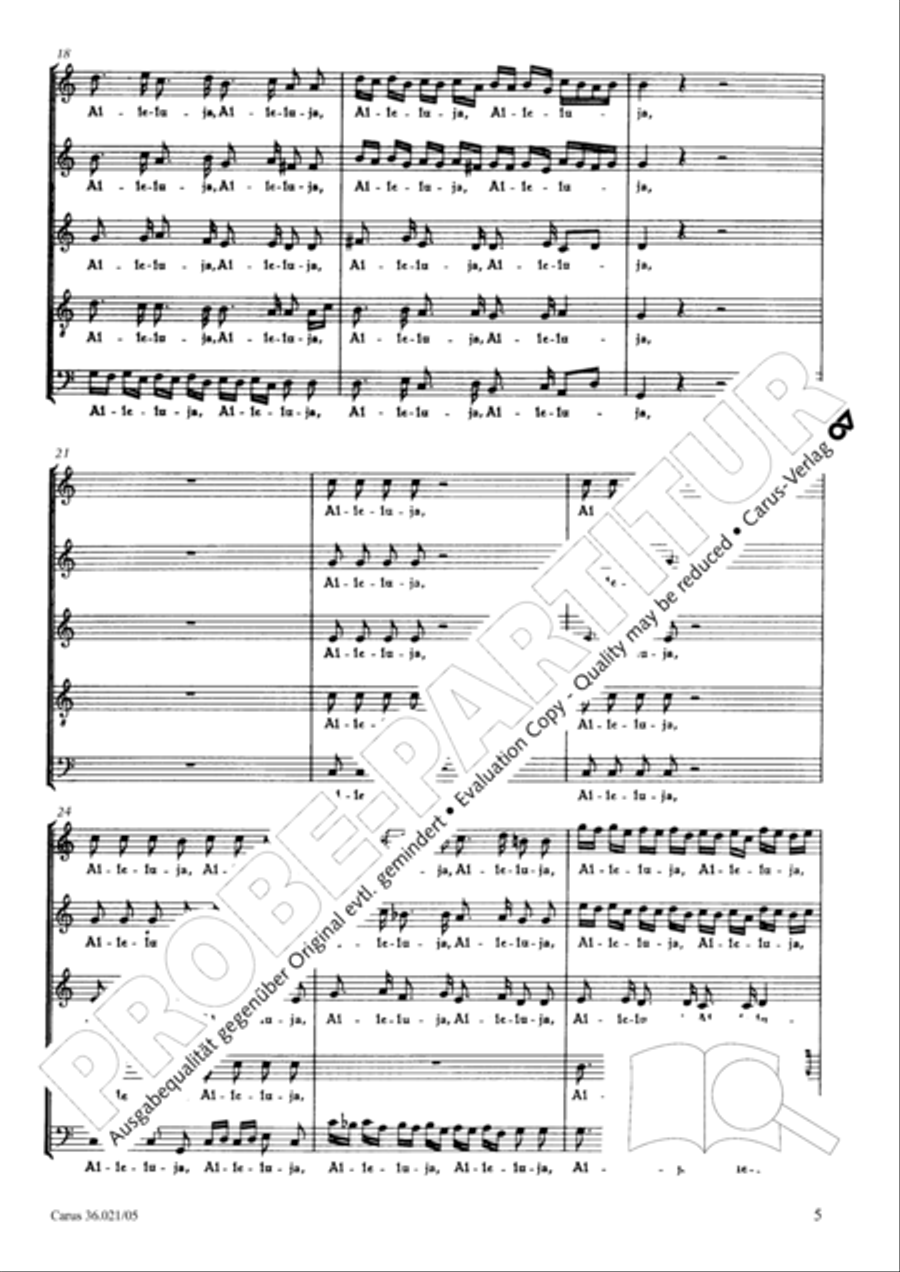 Alleluja Alleluja SSATB scores gallery preview page 5
