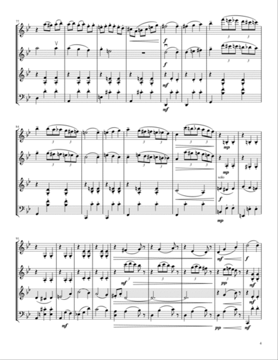 Merry-go-round Of Life String Quartet scores gallery preview page 5