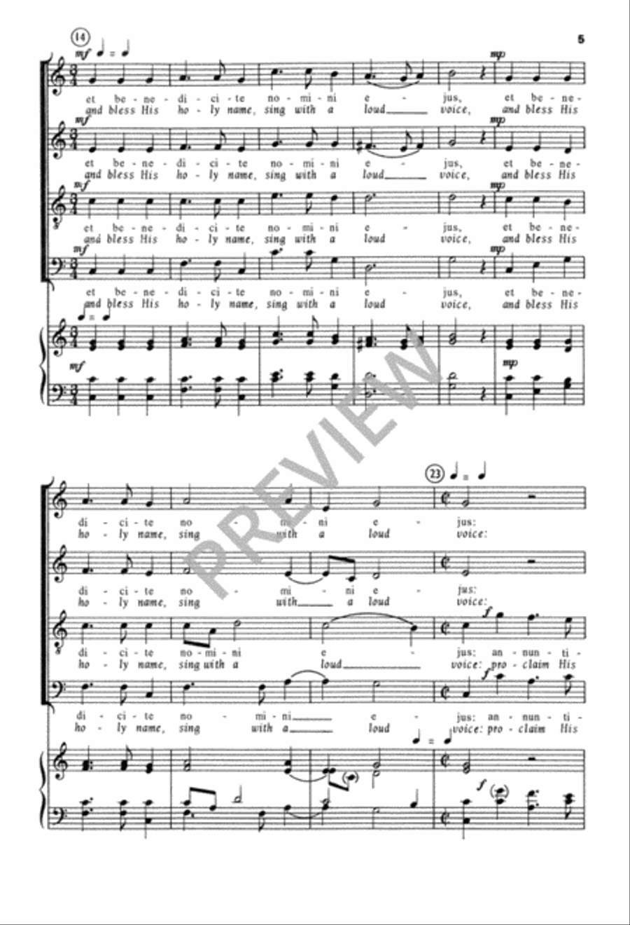 Cantate Domino 4-Part scores gallery preview page 6