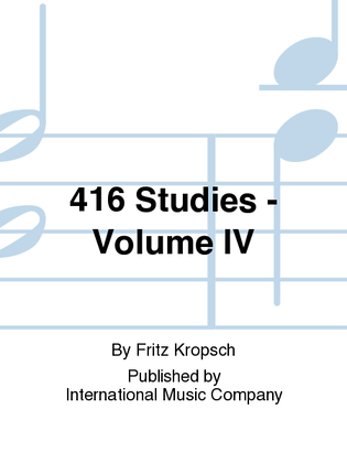 Book cover for 416 Studies: Volume IV