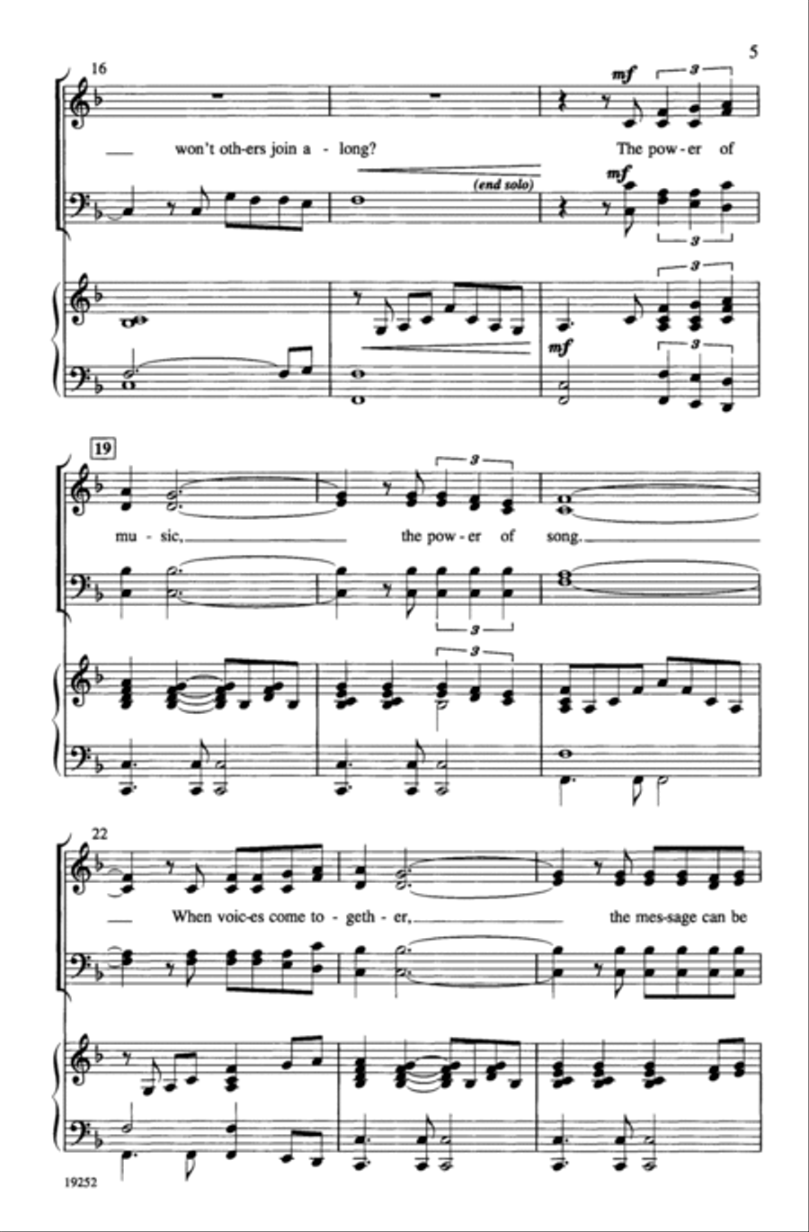 Just a Single Voice Just a Single Voice 4-Part scores gallery preview page 4