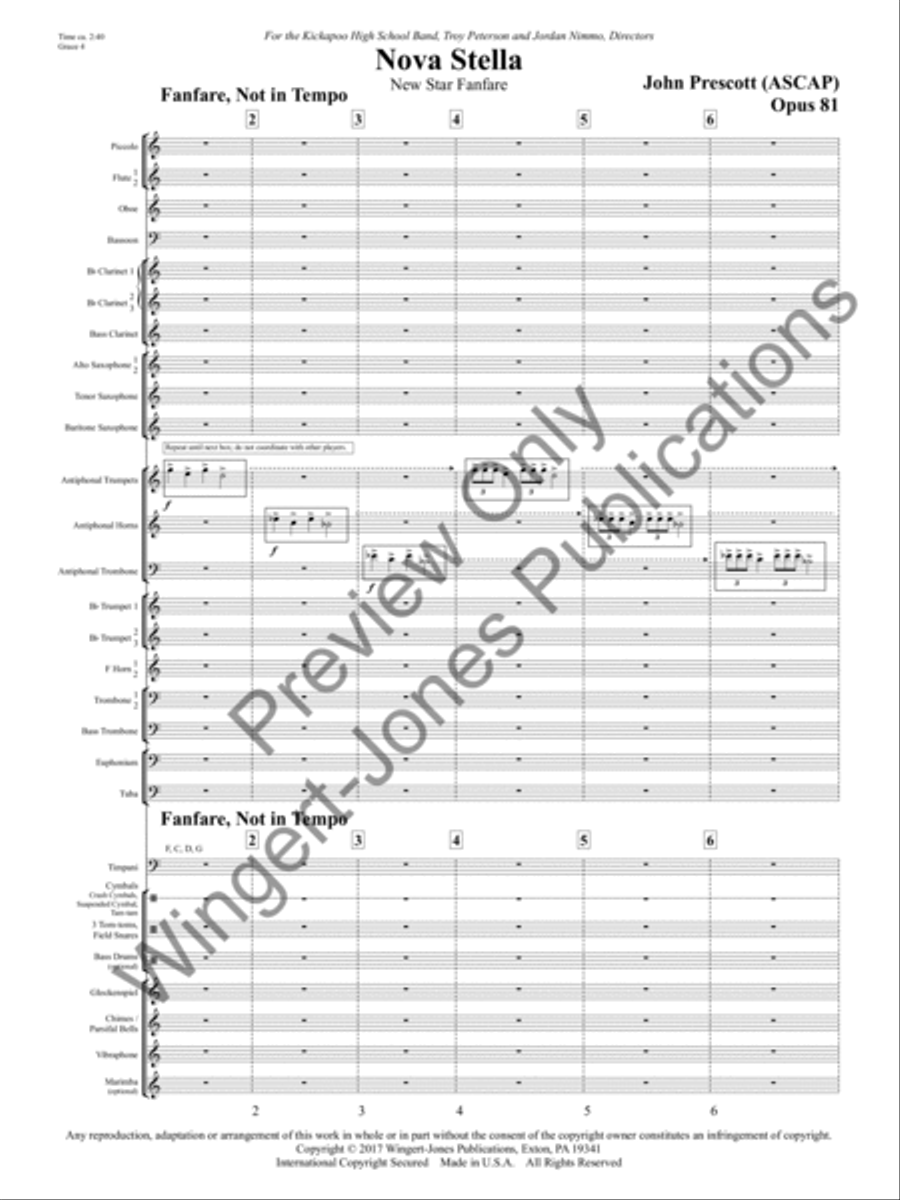 Nova Stella Concert Band scores gallery preview page 4
