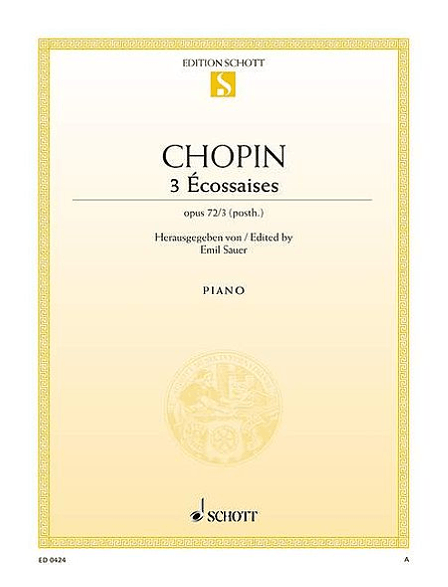 3 Écossaises, Op. 72, No. 3 (posth.) Piano Solo scores gallery preview page 1