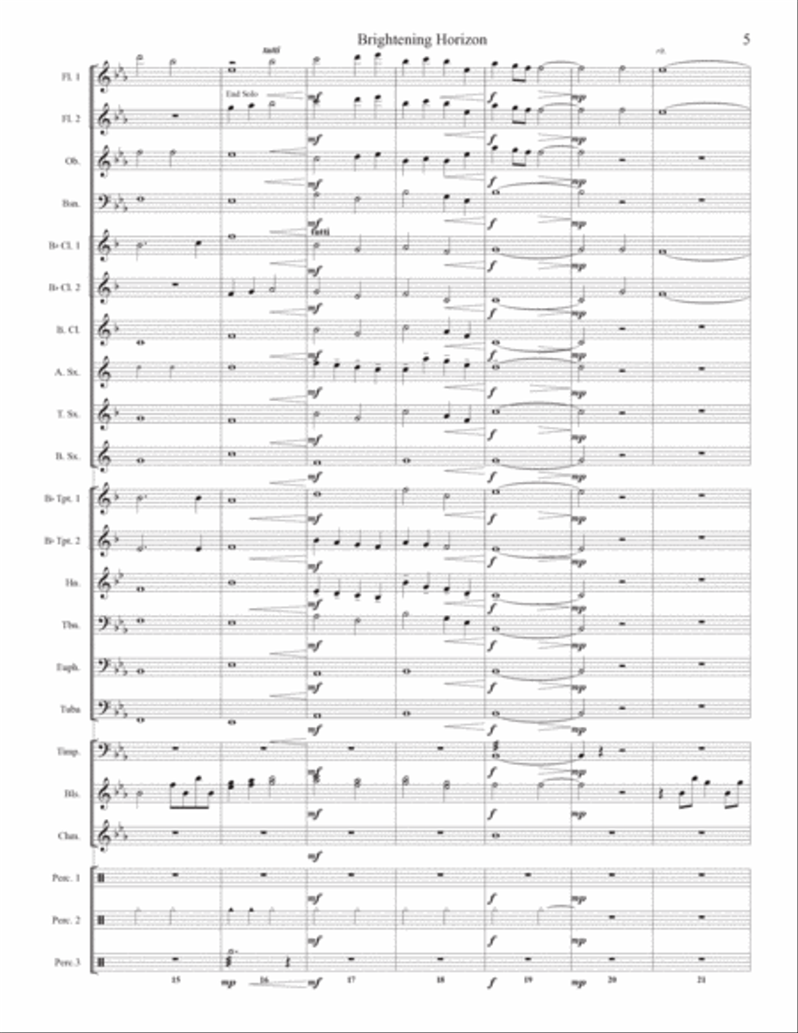 Brightening Horizon Concert Band scores gallery preview page 5