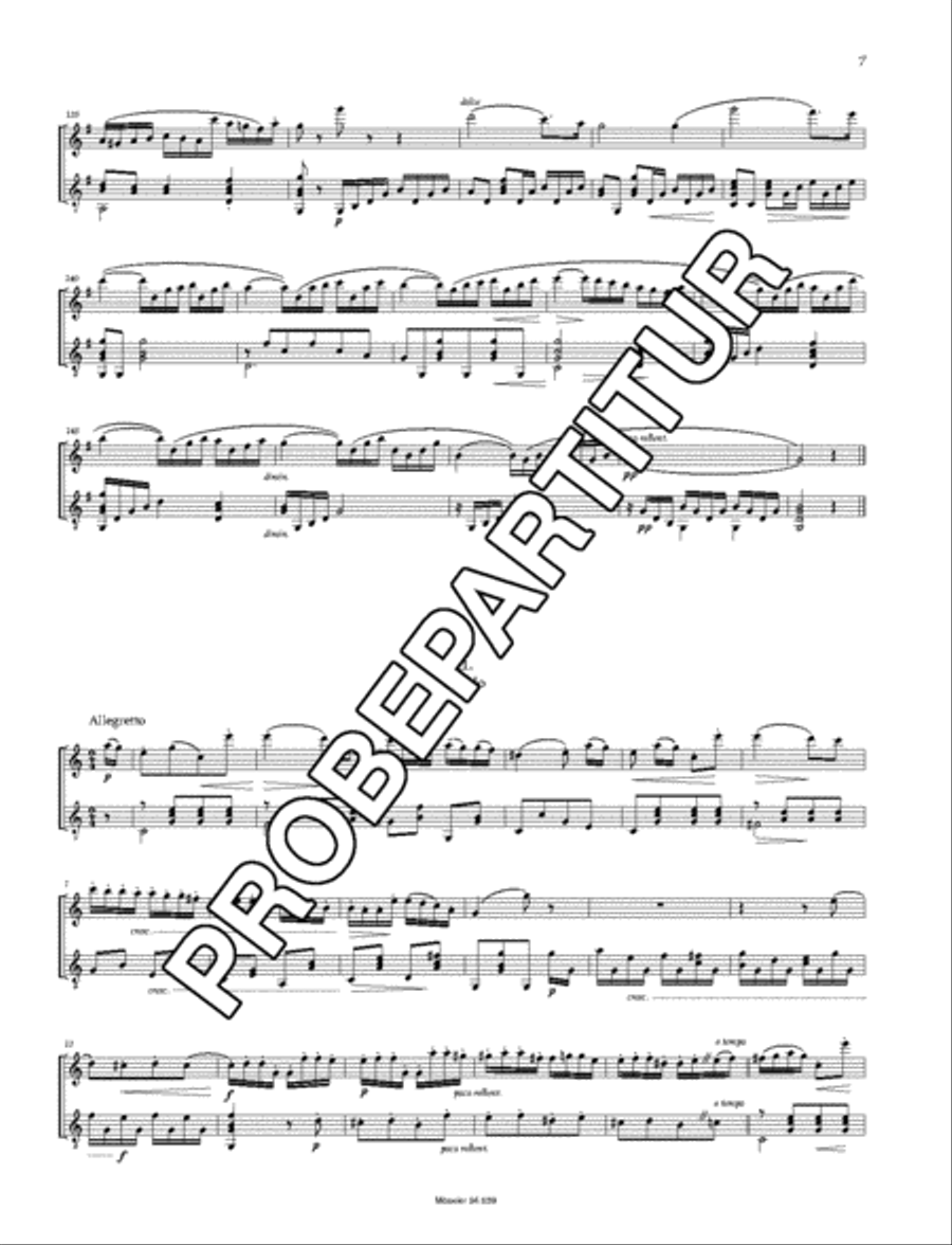 Six Divertissements op. 70 Flute scores gallery preview page 8