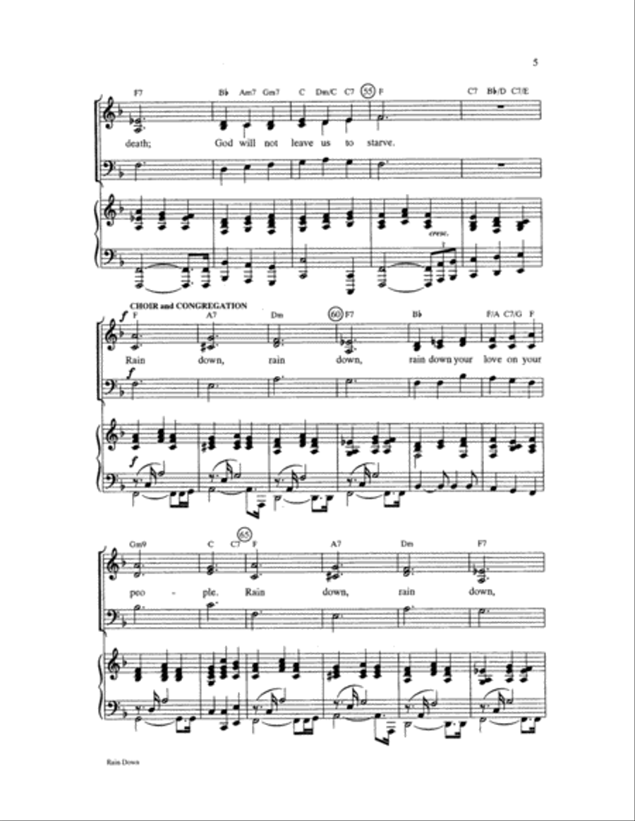 Rain Down Rain Down 3-Part scores gallery preview page 5