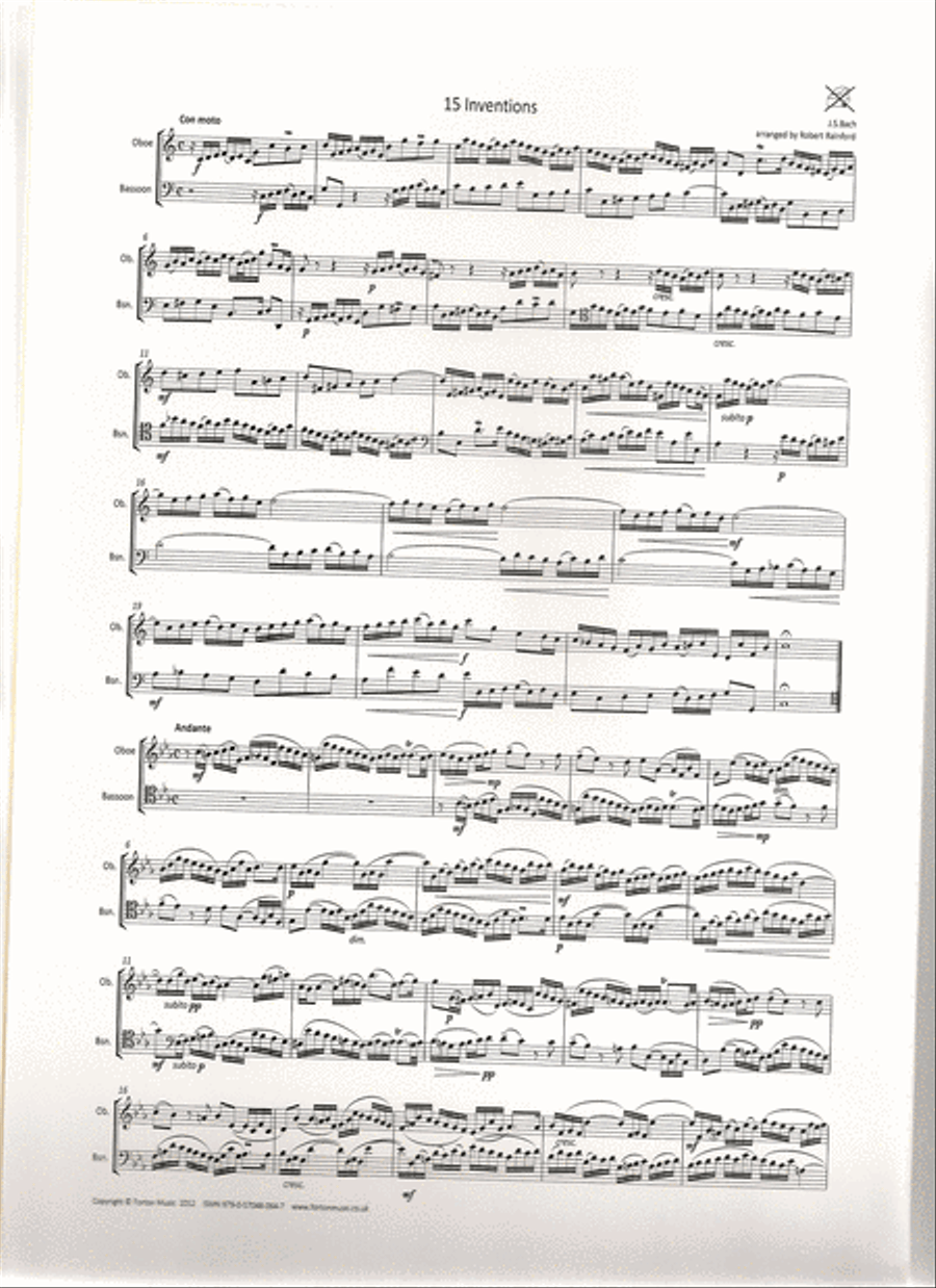 15 Inventions Woodwind Duet scores gallery preview page 2