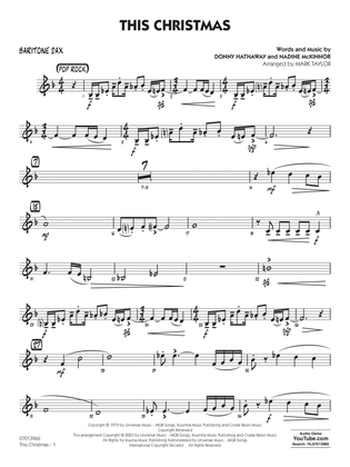 This Christmas (Key: Ab) (arr. Mark Taylor) - Baritone Sax