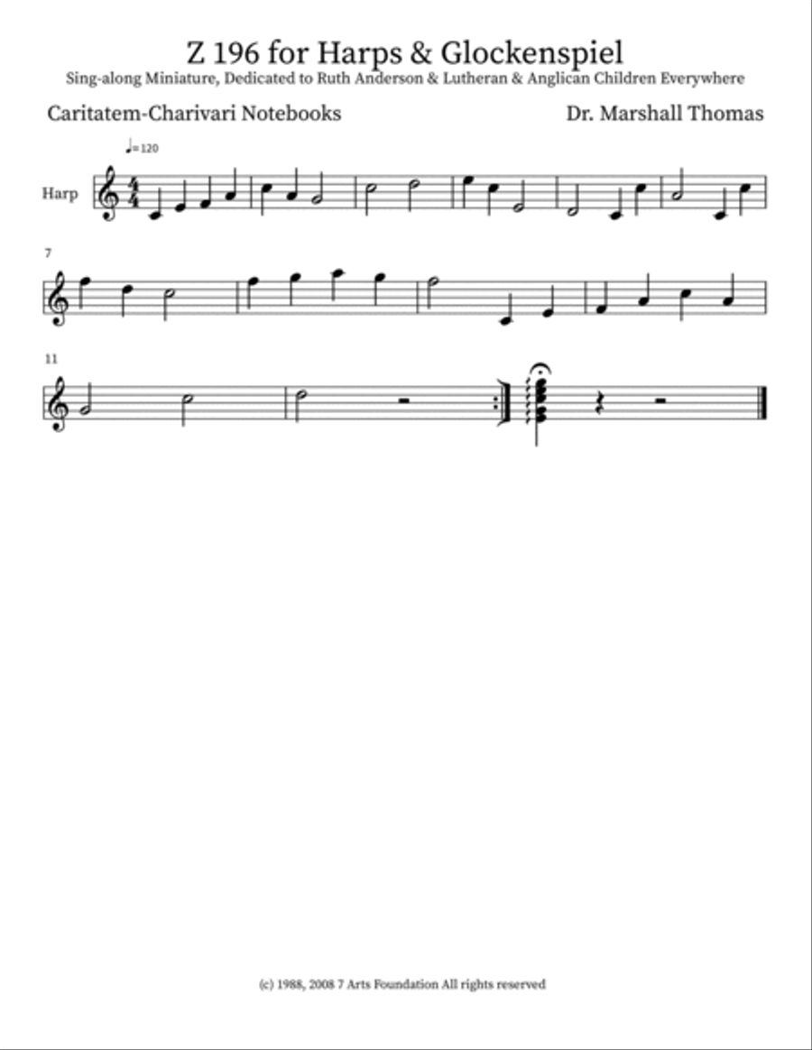 Z 196 for Harps & Glockenspiel Glockenspiel scores gallery preview page 3