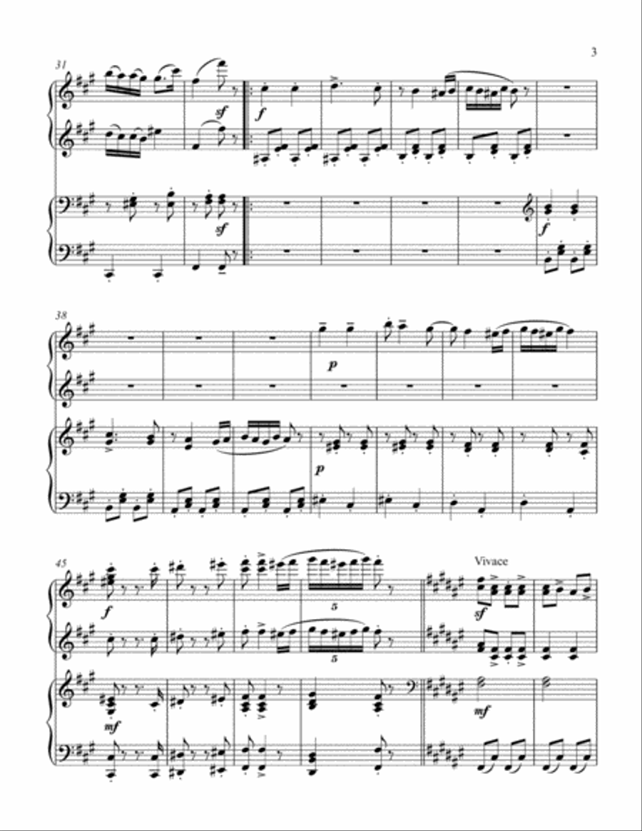 Hungarian Dance (1 piano, 4 hands duet) 1 Piano, 4-Hands scores gallery preview page 4