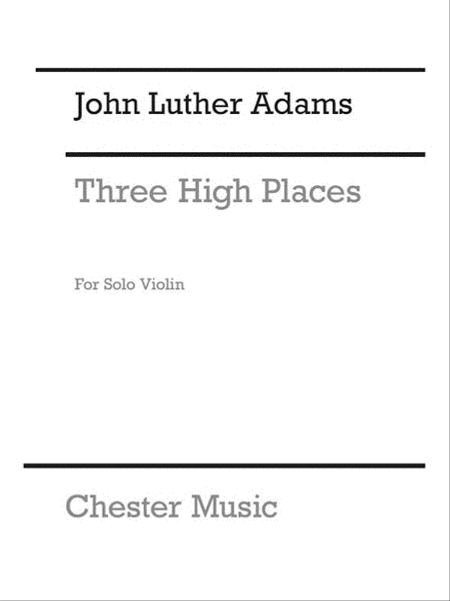 Three High Places Violin Solo scores gallery preview page 1