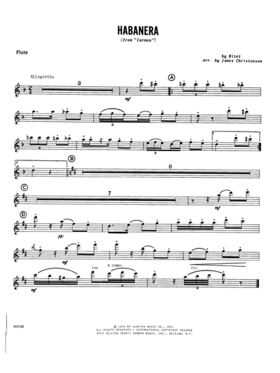 Habanera (from Carmen) - Flute
