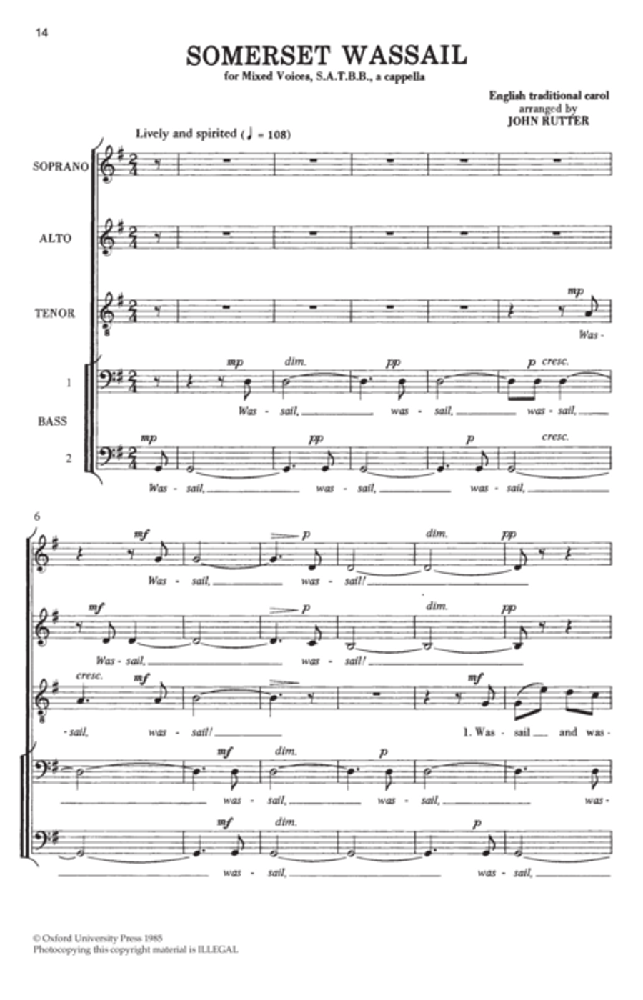 We wish you a merry Christmas 4-Part scores gallery preview page 6