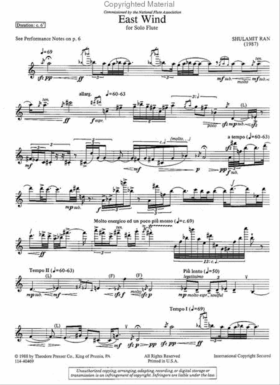 East Wind Chamber Music scores gallery preview page 2