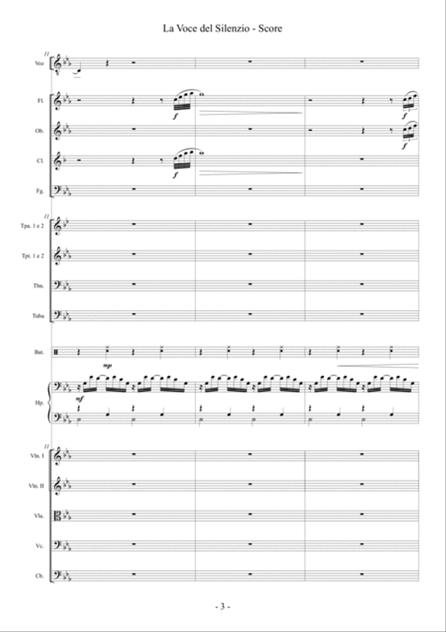 La Voce Del Silenzio La Voce Del Silenzio Full Orchestra scores gallery preview page 3