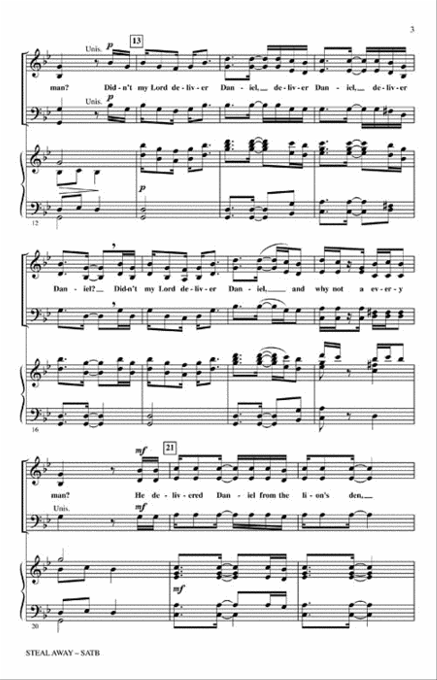 Steal Away 4-Part scores gallery preview page 3