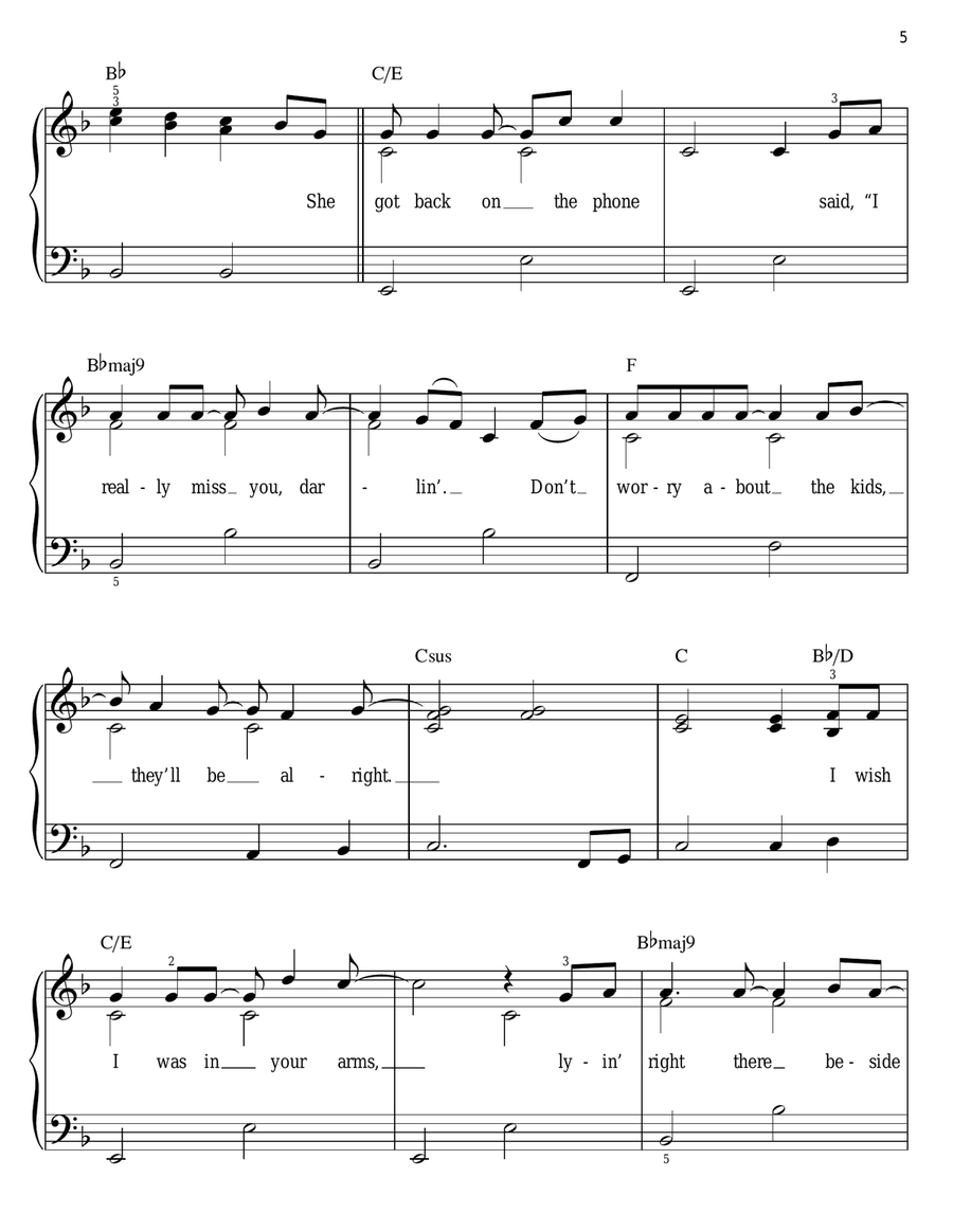 I'm Already There Easy Piano scores gallery preview page 5