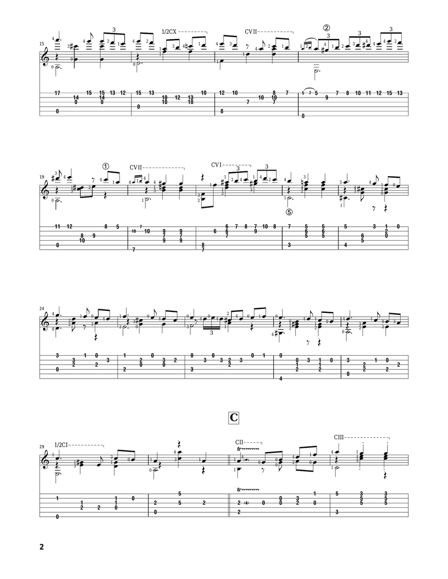 Waltz, Op. 34 No. 2 Waltz, Op. 34 No. 2 Acoustic Guitar scores gallery preview page 2